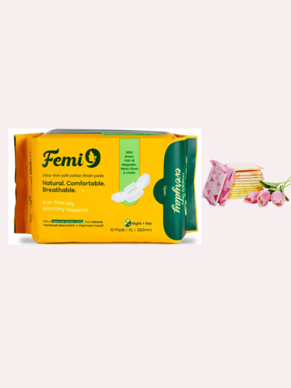 Femi9 Anion Sanitary Napkins|320mm|XL-10 Pads